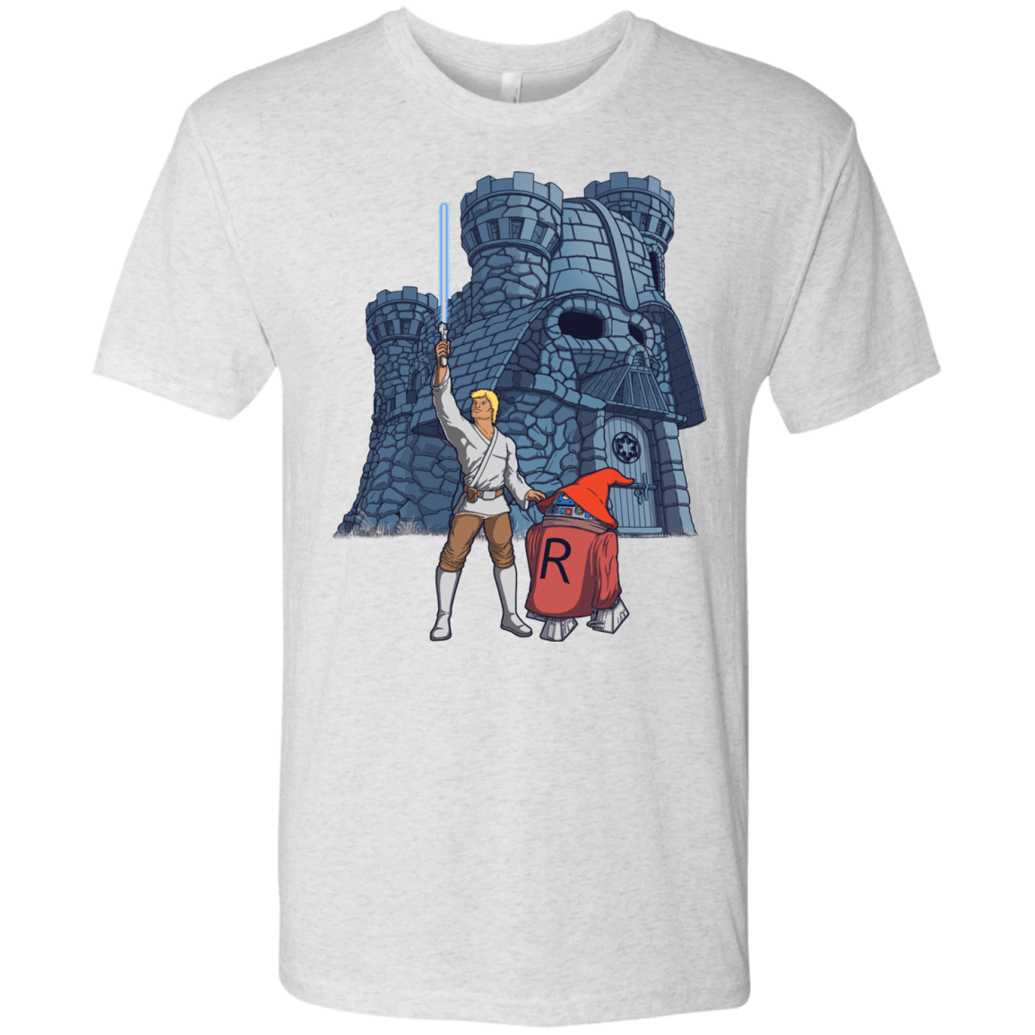 T-Shirts Heather White / S Darthskull Castle Men's Triblend T-Shirt