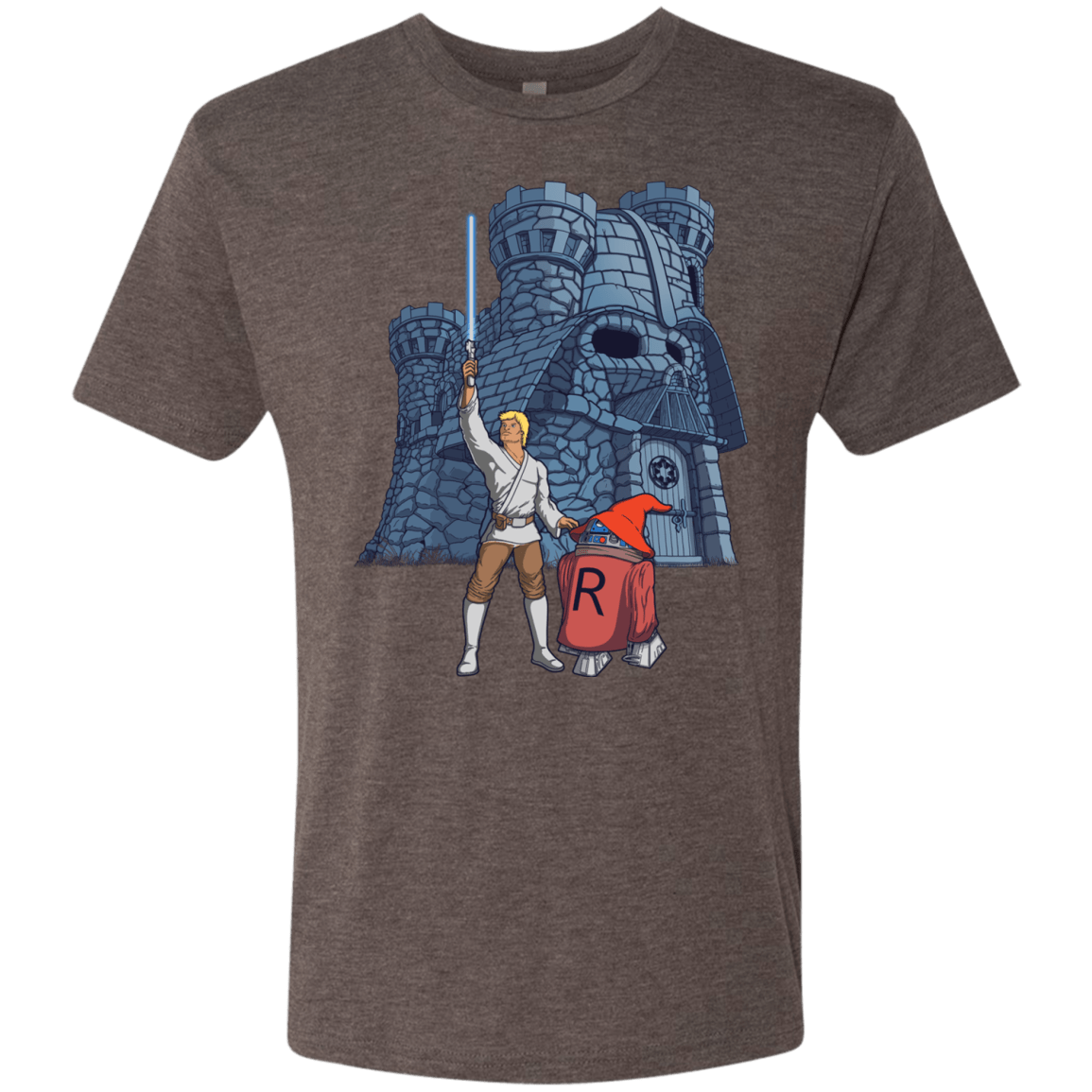 T-Shirts Macchiato / S Darthskull Castle Men's Triblend T-Shirt