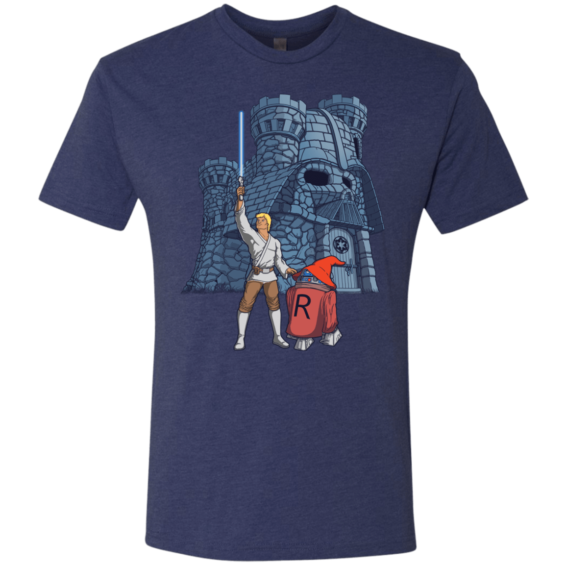 T-Shirts Vintage Navy / S Darthskull Castle Men's Triblend T-Shirt
