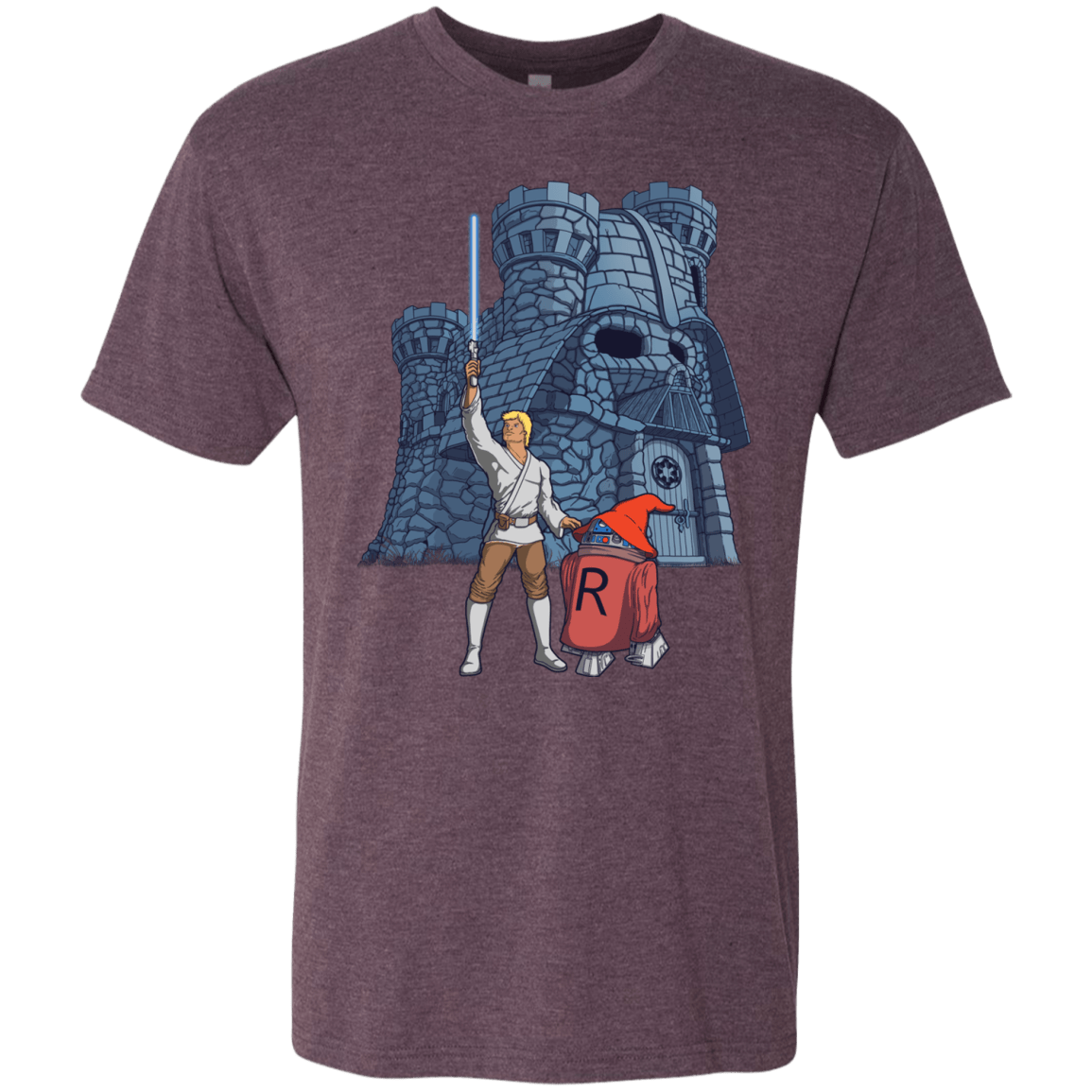 T-Shirts Vintage Purple / S Darthskull Castle Men's Triblend T-Shirt