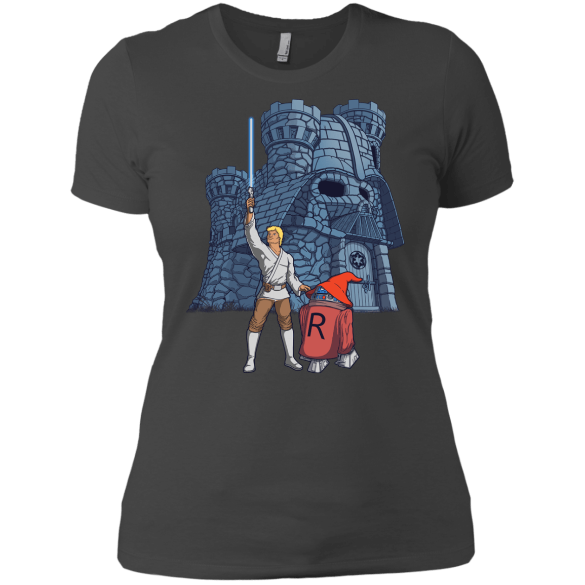 T-Shirts Heavy Metal / X-Small Darthskull Castle Women's Premium T-Shirt
