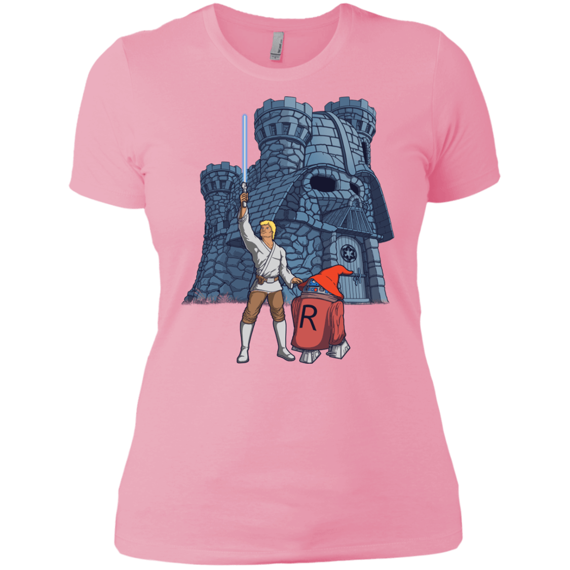 T-Shirts Light Pink / X-Small Darthskull Castle Women's Premium T-Shirt