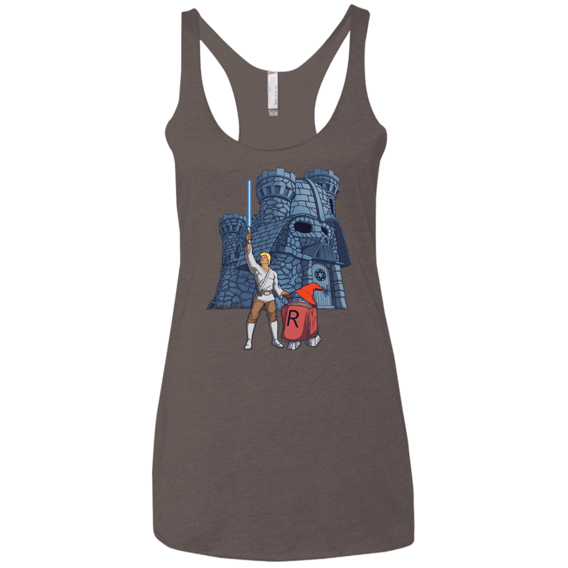 T-Shirts Macchiato / X-Small Darthskull Castle Women's Triblend Racerback Tank