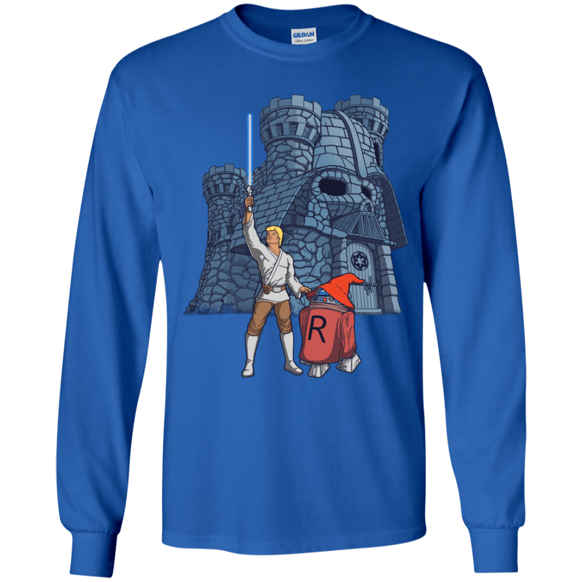 T-Shirts Royal / YS Darthskull Castle Youth Long Sleeve T-Shirt