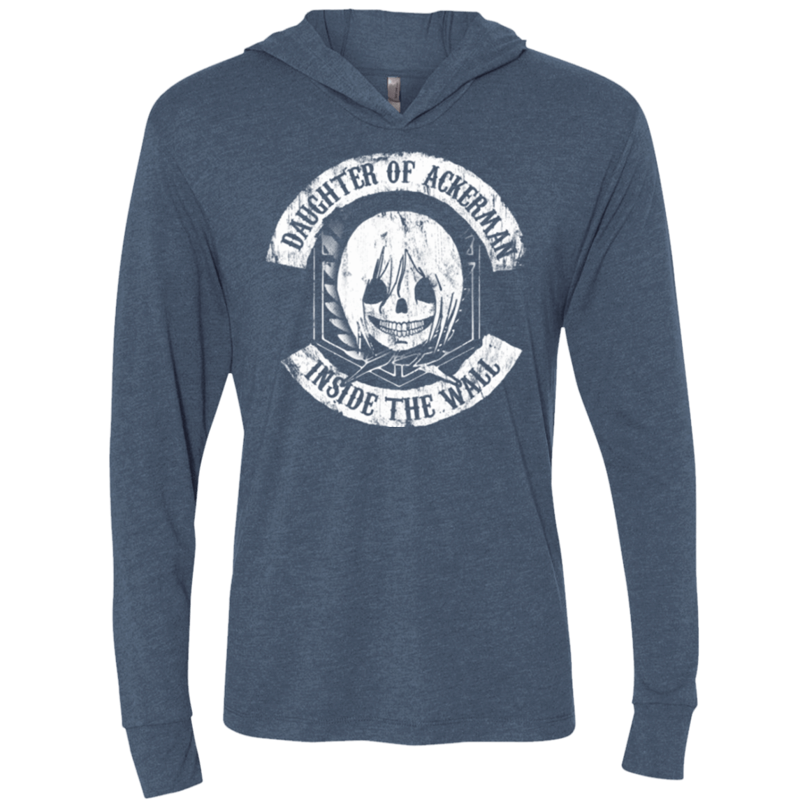 T-Shirts Indigo / X-Small Daughter of Ackerman Triblend Long Sleeve Hoodie Tee