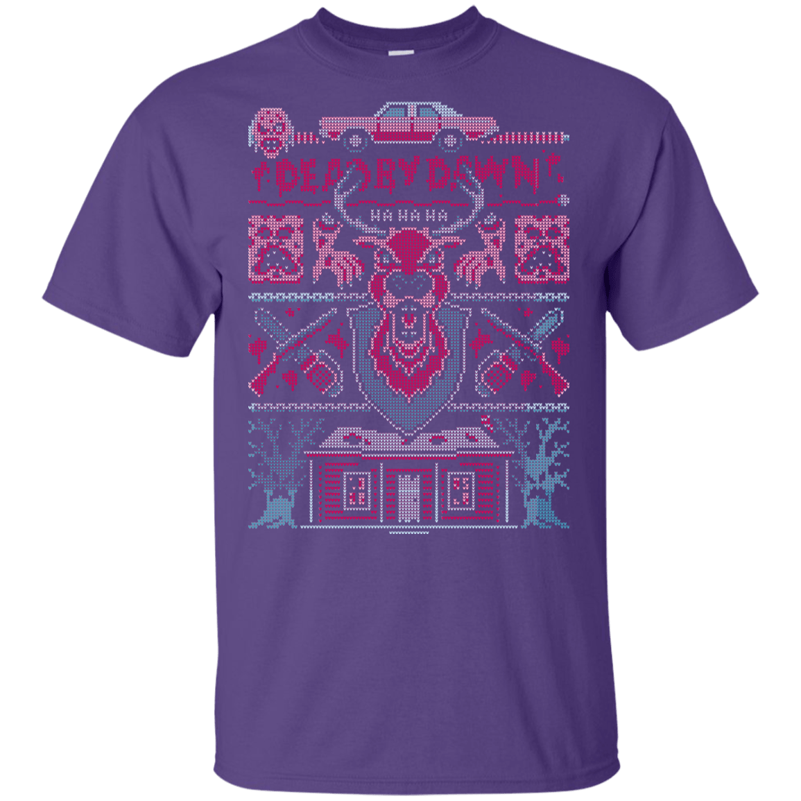 T-Shirts Purple / YXS Dead by Dawn Ugly Sweater Youth T-Shirt