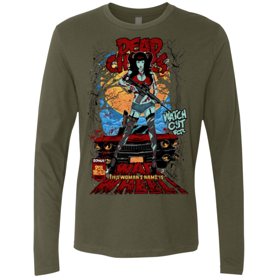 T-Shirts Military Green / Small Dead Chicks Men's Premium Long Sleeve