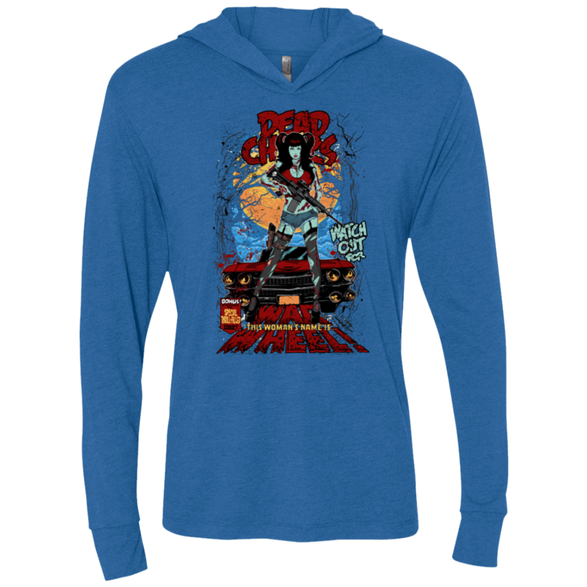 T-Shirts Vintage Royal / X-Small Dead Chicks Triblend Long Sleeve Hoodie Tee