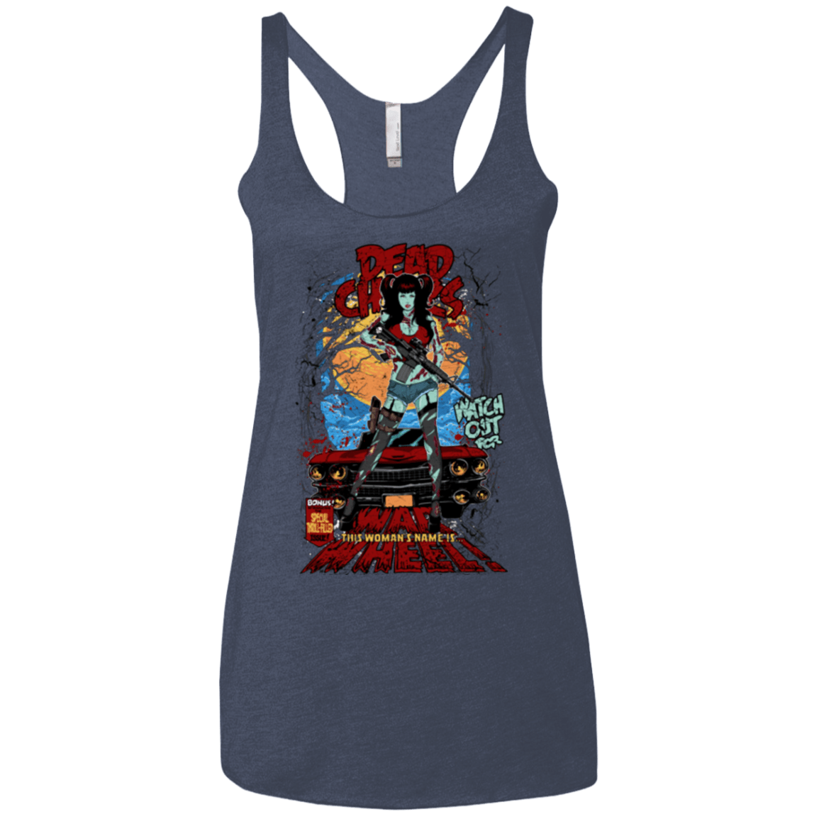 T-Shirts Vintage Navy / X-Small Dead Chicks Women's Triblend Racerback Tank