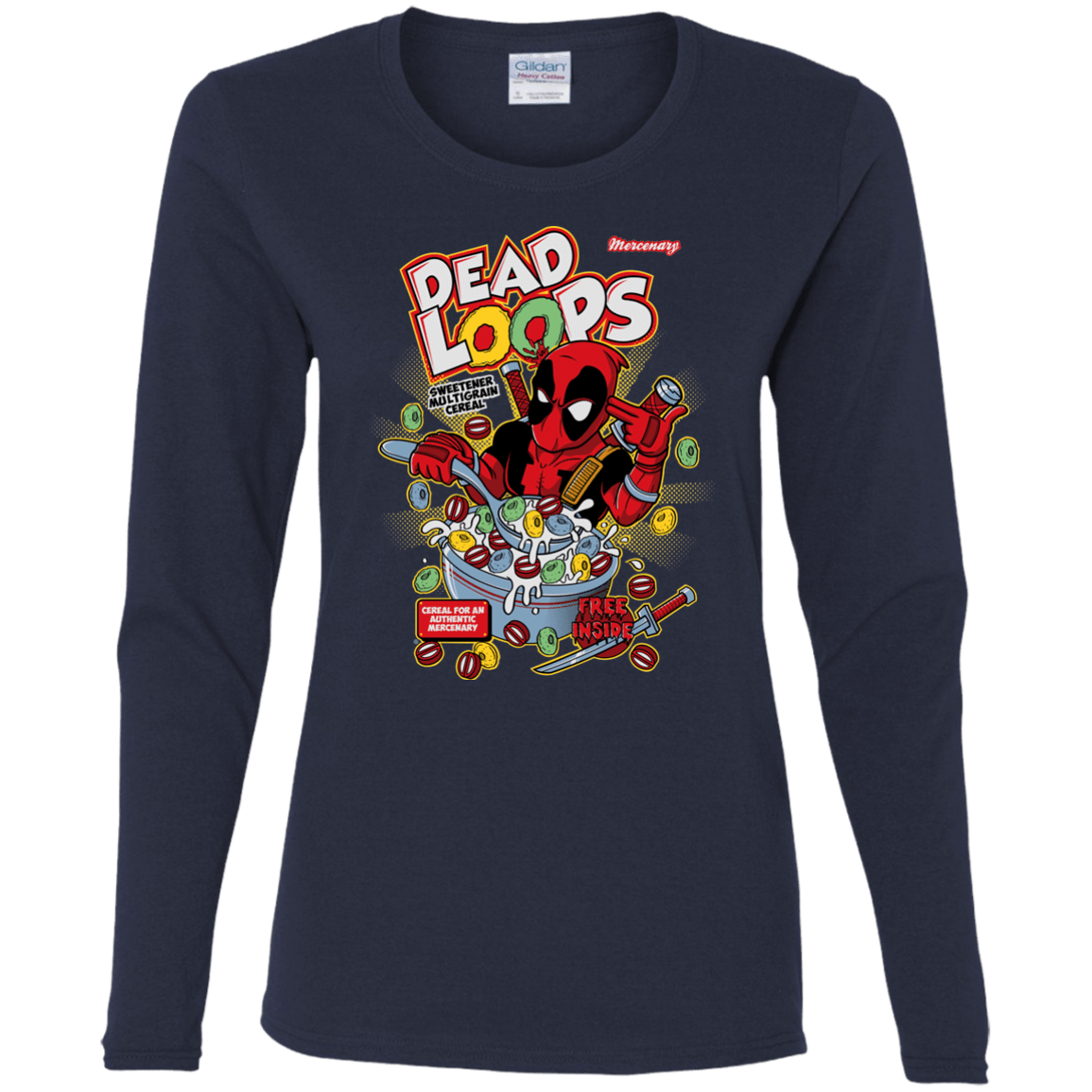 T-Shirts Navy / S Dead Loops Women's Long Sleeve T-Shirt