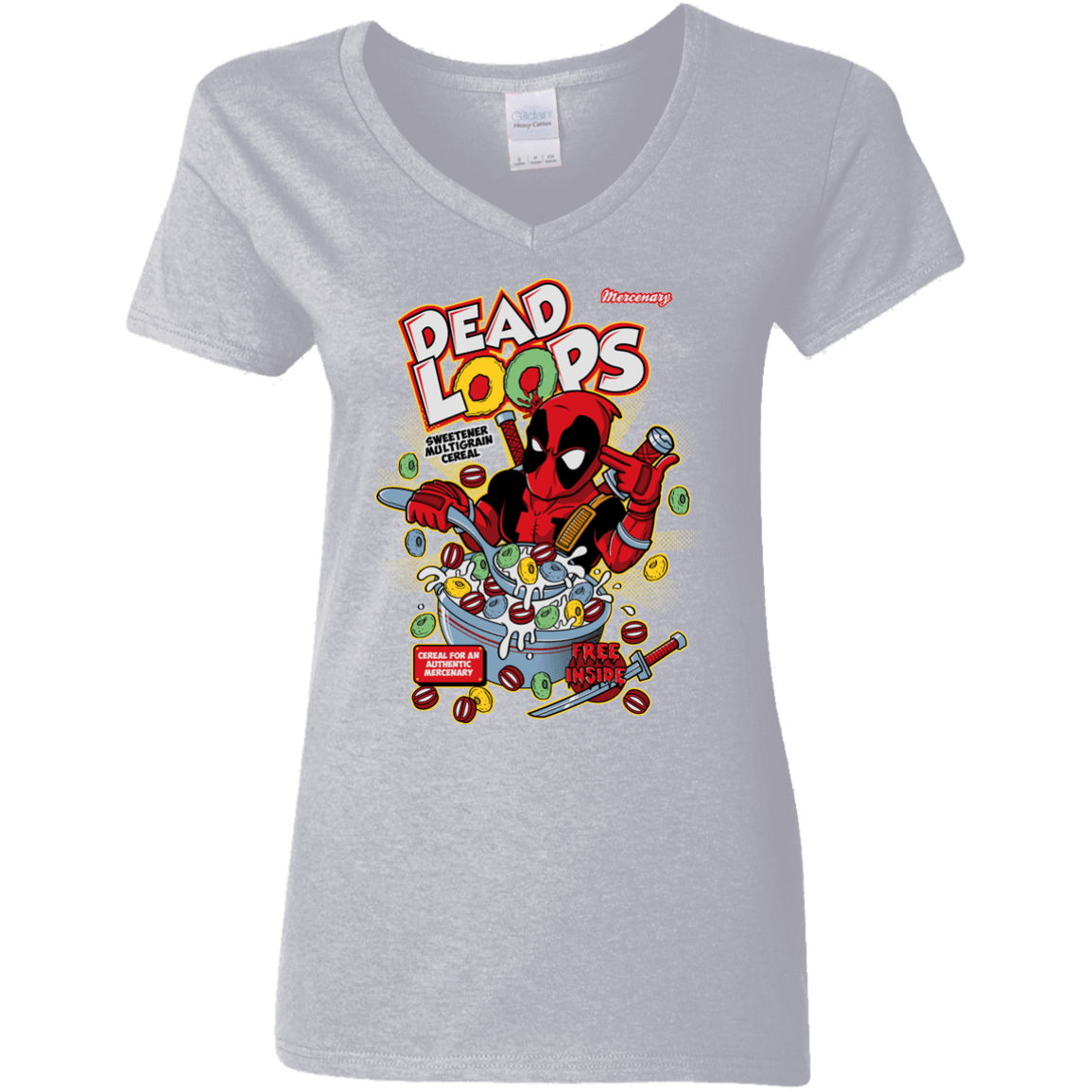 T-Shirts Sport Grey / S Dead Loops Women's V-Neck T-Shirt