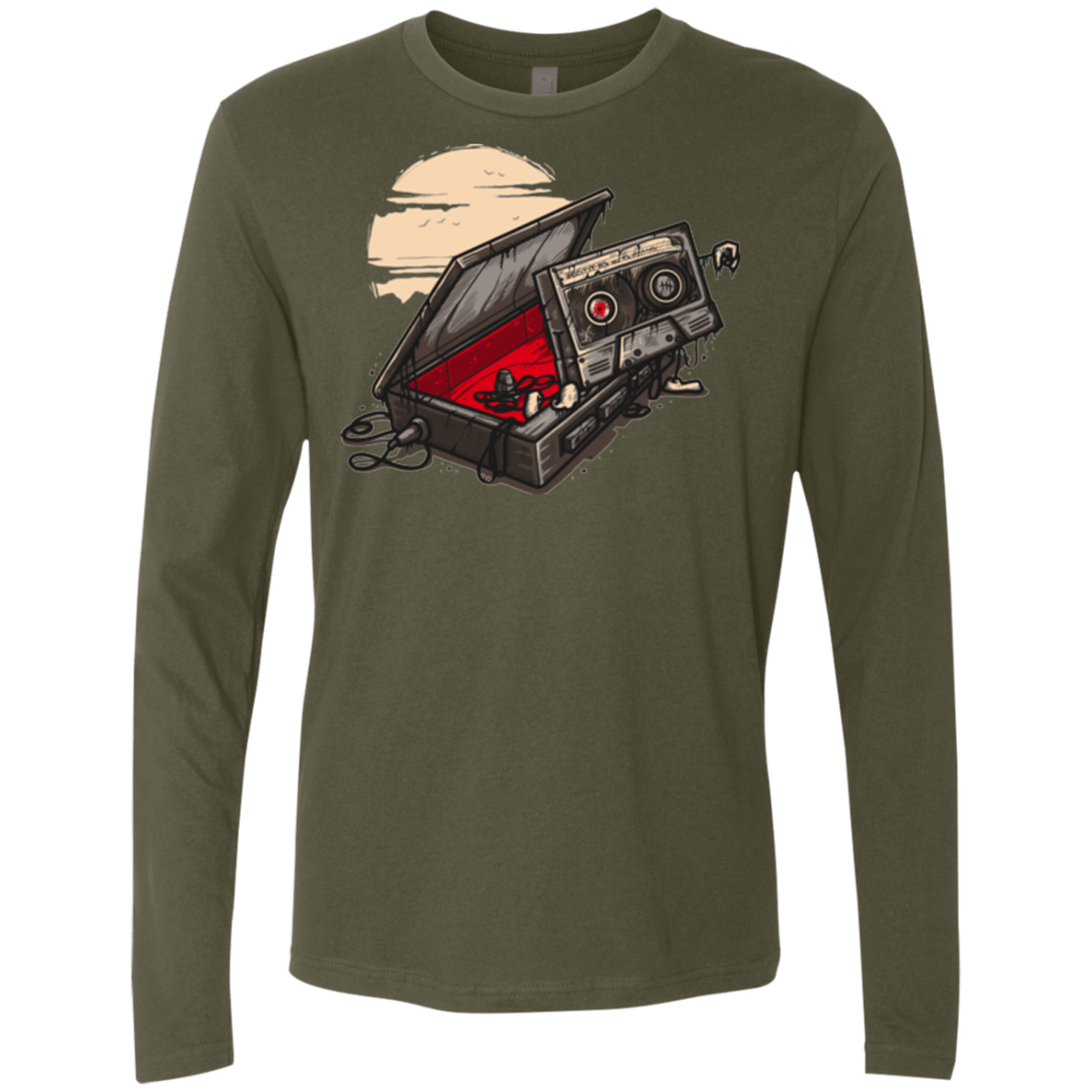 T-Shirts Military Green / Small Dead Man Walkman Men's Premium Long Sleeve