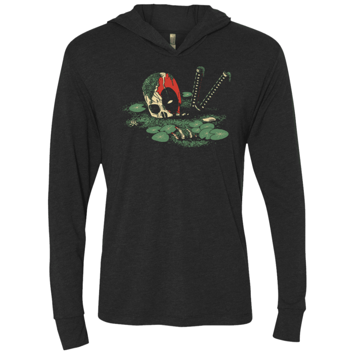 T-Shirts Vintage Black / X-Small Dead Pond Triblend Long Sleeve Hoodie Tee