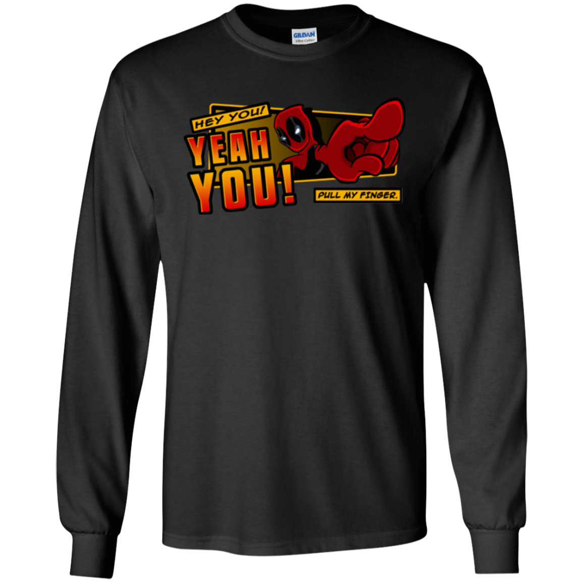 T-Shirts Black / S Dead Pull Men's Long Sleeve T-Shirt