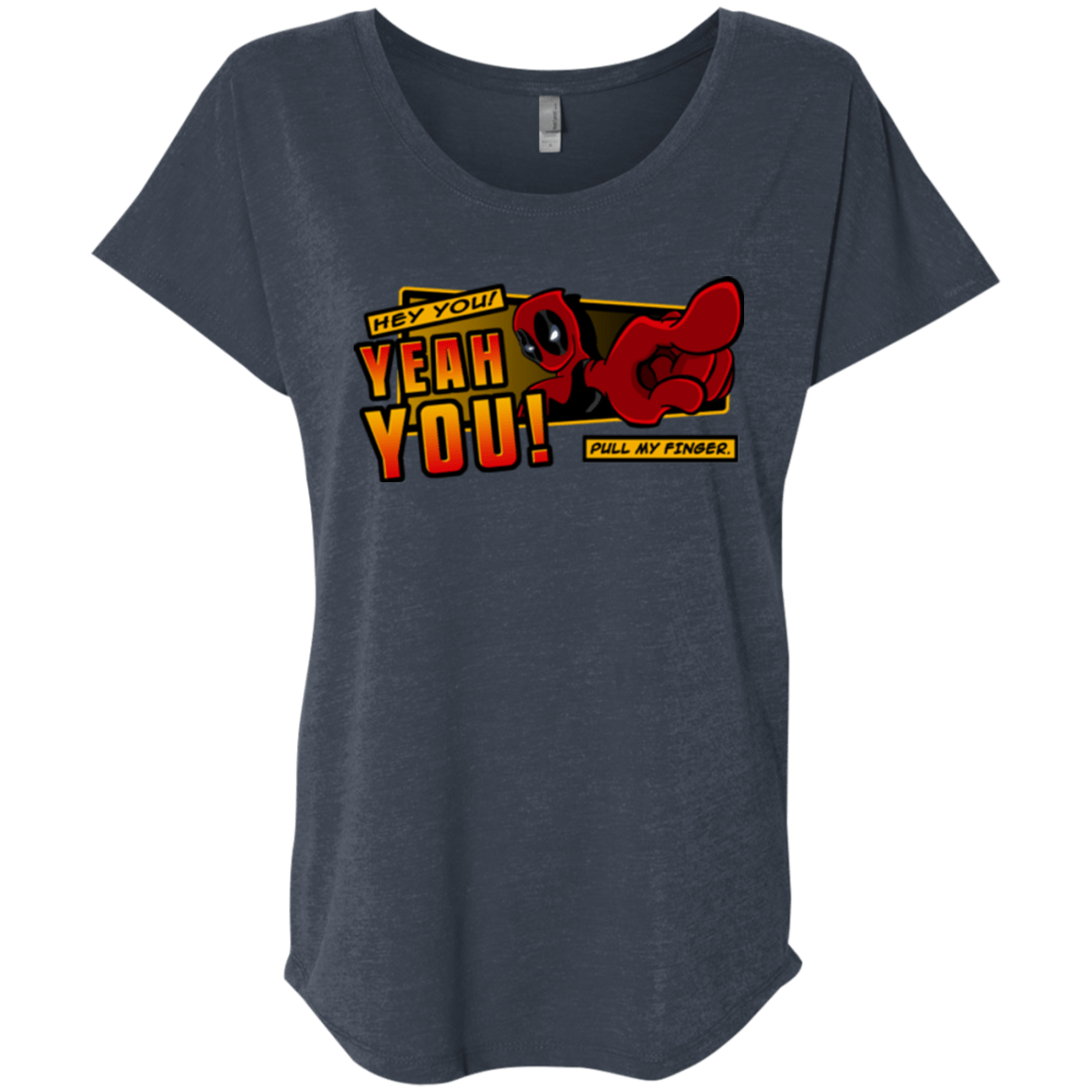 T-Shirts Vintage Navy / X-Small Dead Pull Triblend Dolman Sleeve