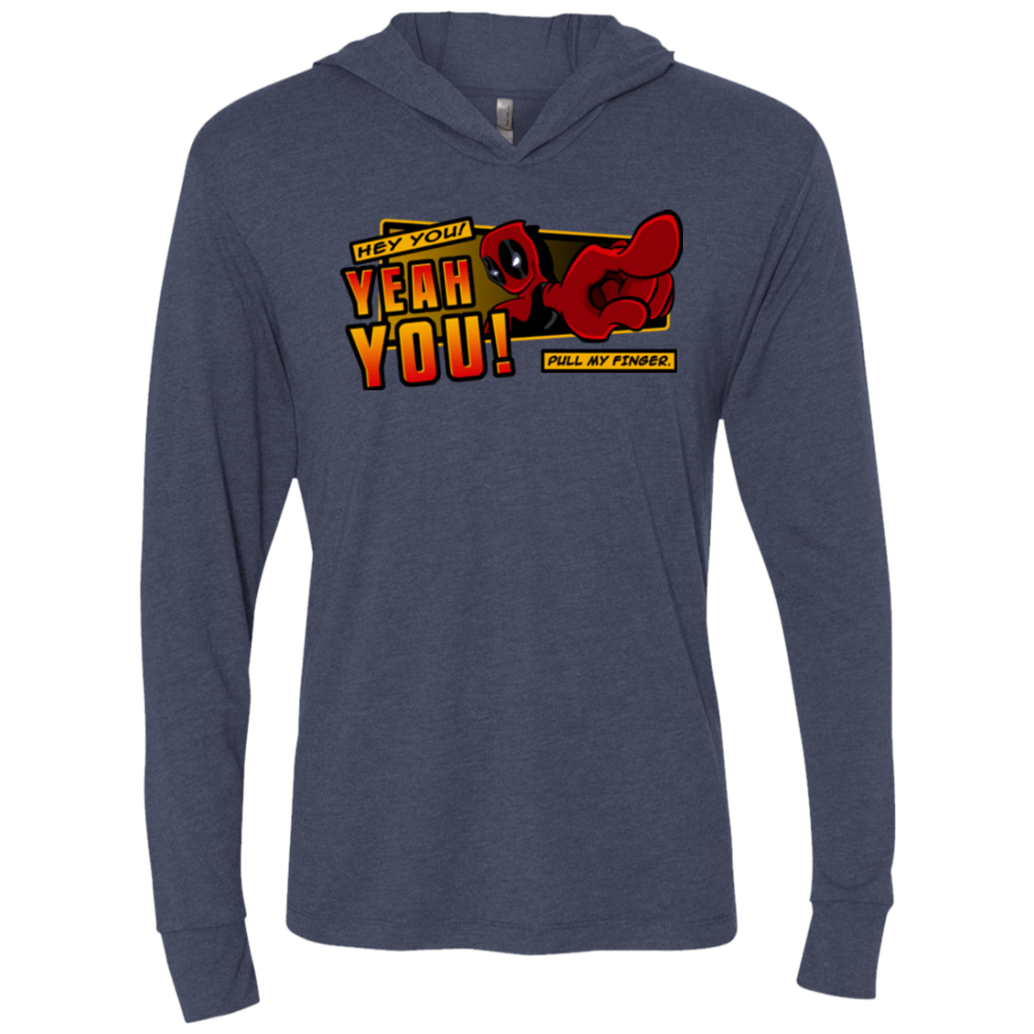 T-Shirts Vintage Navy / X-Small Dead Pull Triblend Long Sleeve Hoodie Tee