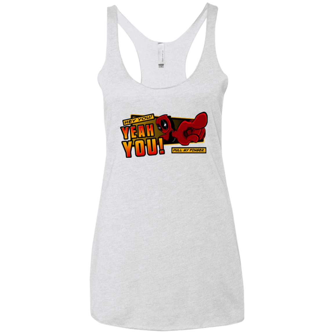T-Shirts Heather White / X-Small Dead Pull Women's Triblend Racerback Tank