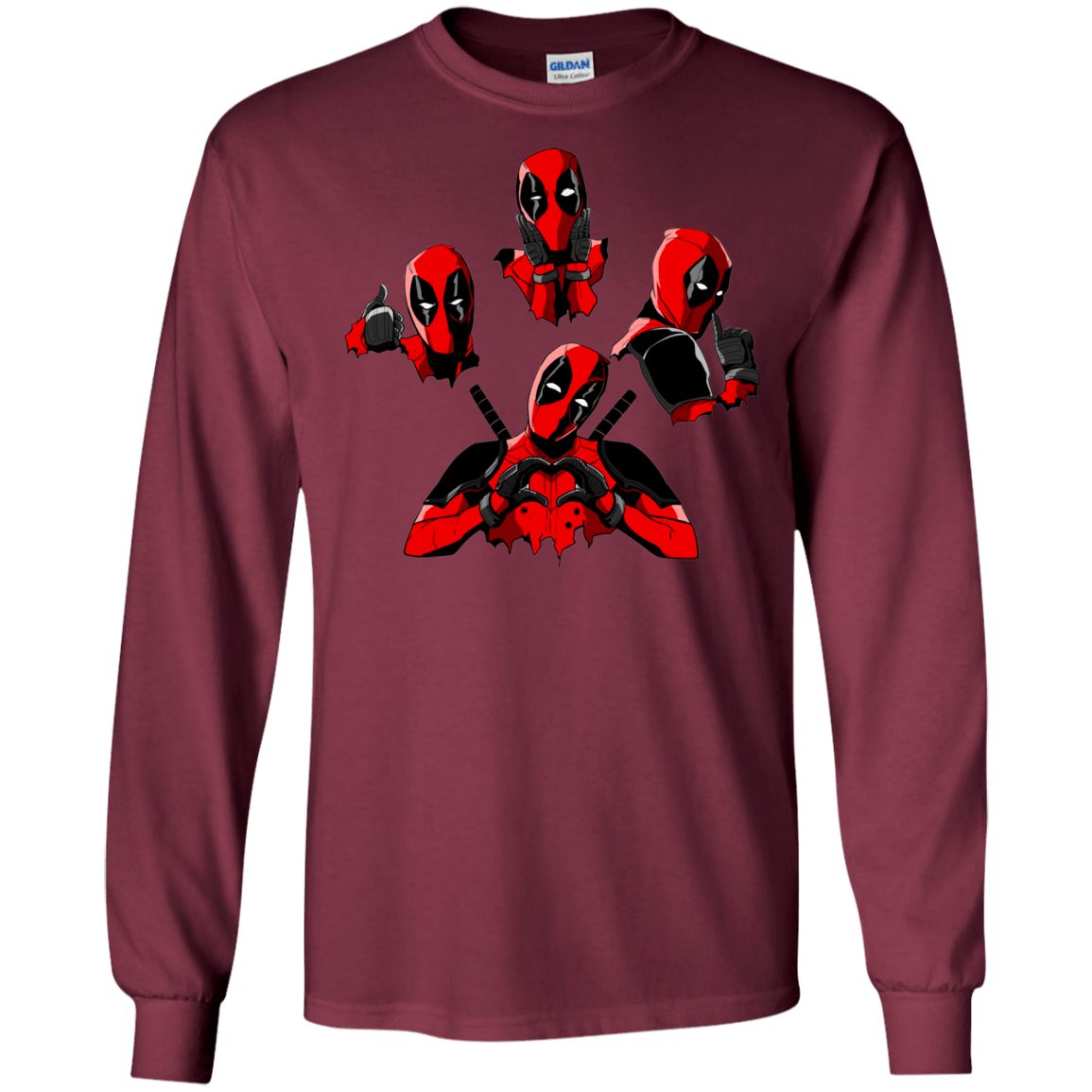 T-Shirts Maroon / S Dead Rhapsody Men's Long Sleeve T-Shirt