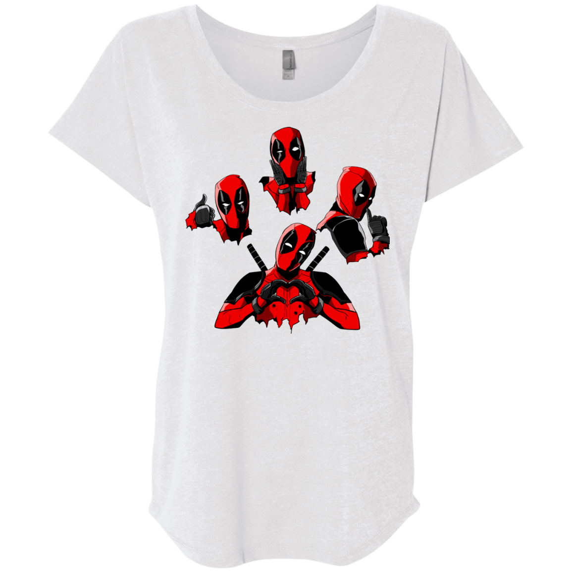 T-Shirts Heather White / X-Small Dead Rhapsody Triblend Dolman Sleeve