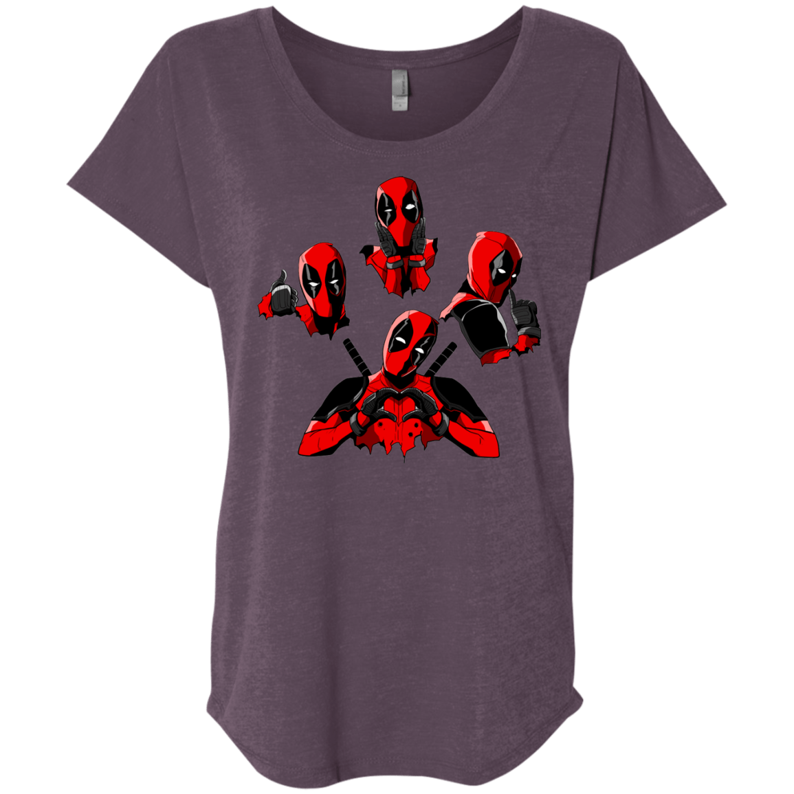 T-Shirts Vintage Purple / X-Small Dead Rhapsody Triblend Dolman Sleeve