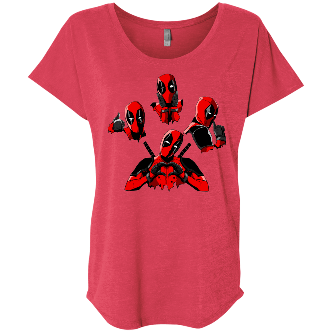 T-Shirts Vintage Red / X-Small Dead Rhapsody Triblend Dolman Sleeve