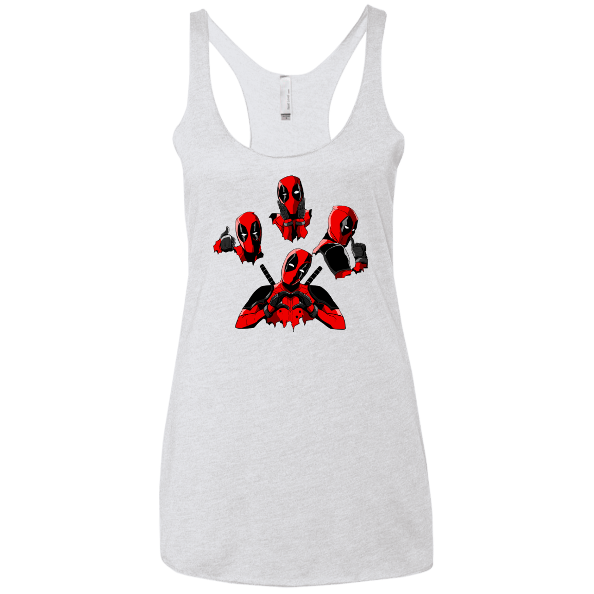 T-Shirts Heather White / X-Small Dead Rhapsody Women's Triblend Racerback Tank