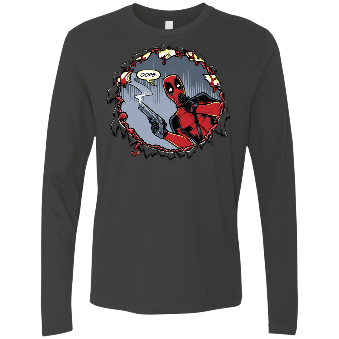 T-Shirts Heavy Metal / S Deadpool 007 Men's Premium Long Sleeve