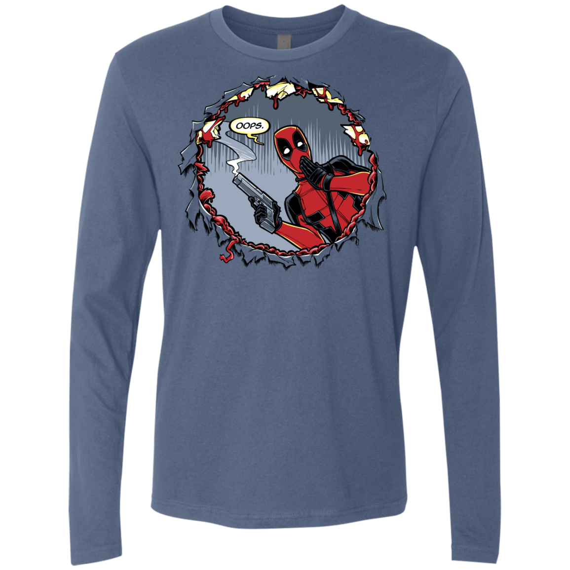 T-Shirts Indigo / S Deadpool 007 Men's Premium Long Sleeve
