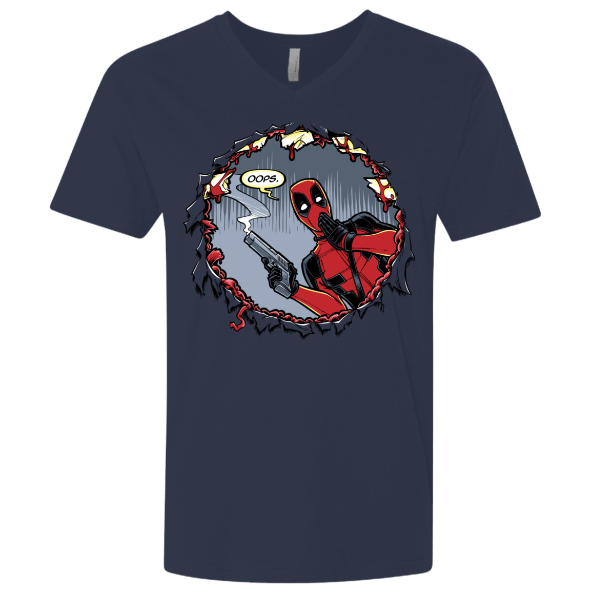 T-Shirts Midnight Navy / X-Small Deadpool 007 Men's Premium V-Neck