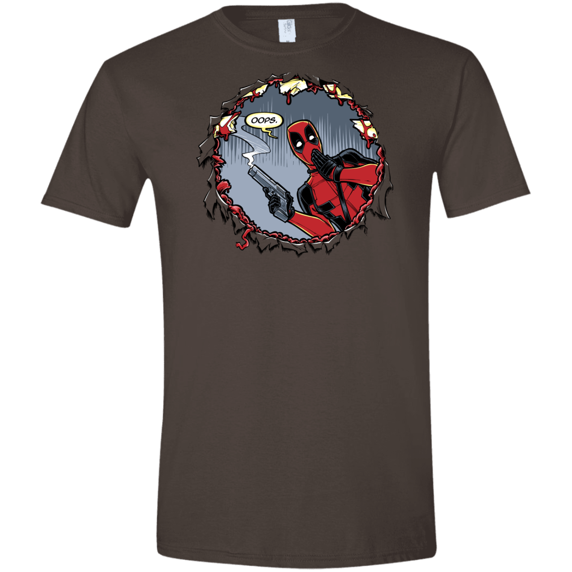 T-Shirts Dark Chocolate / S Deadpool 007 Men's Semi-Fitted Softstyle