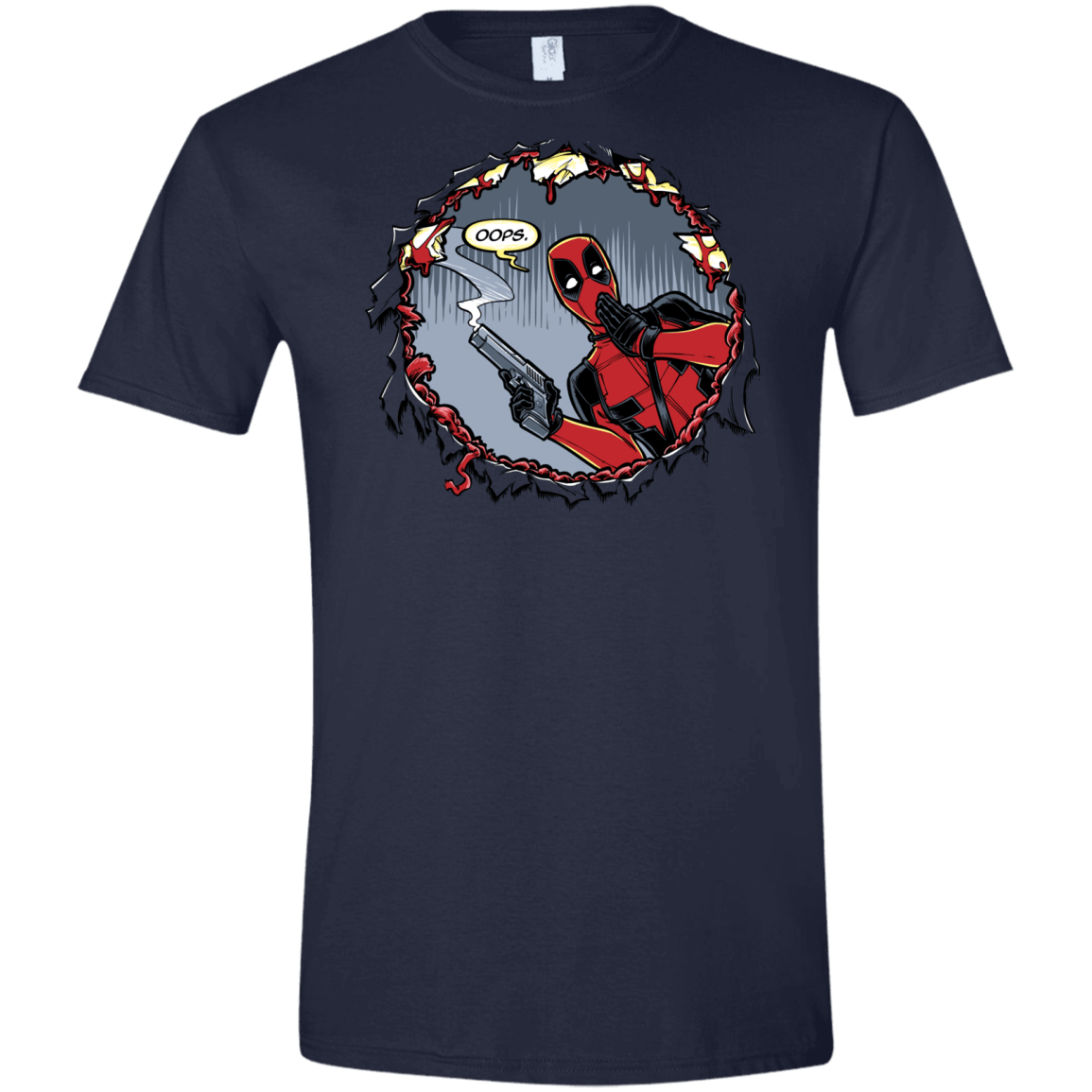 T-Shirts Navy / X-Small Deadpool 007 Men's Semi-Fitted Softstyle