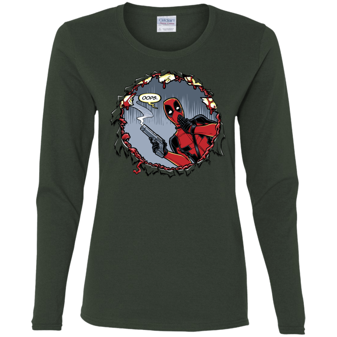 T-Shirts Forest / S Deadpool 007 Women's Long Sleeve T-Shirt