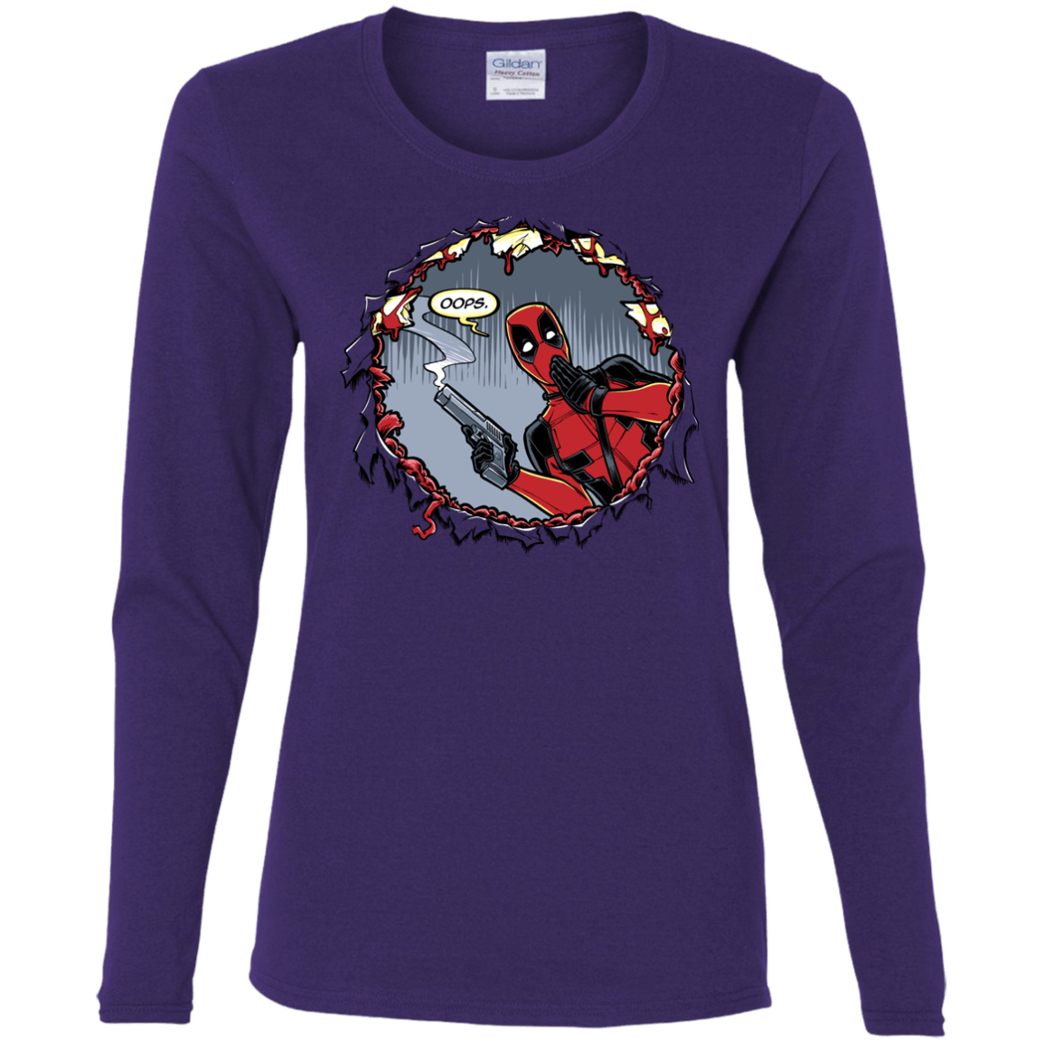 T-Shirts Purple / S Deadpool 007 Women's Long Sleeve T-Shirt