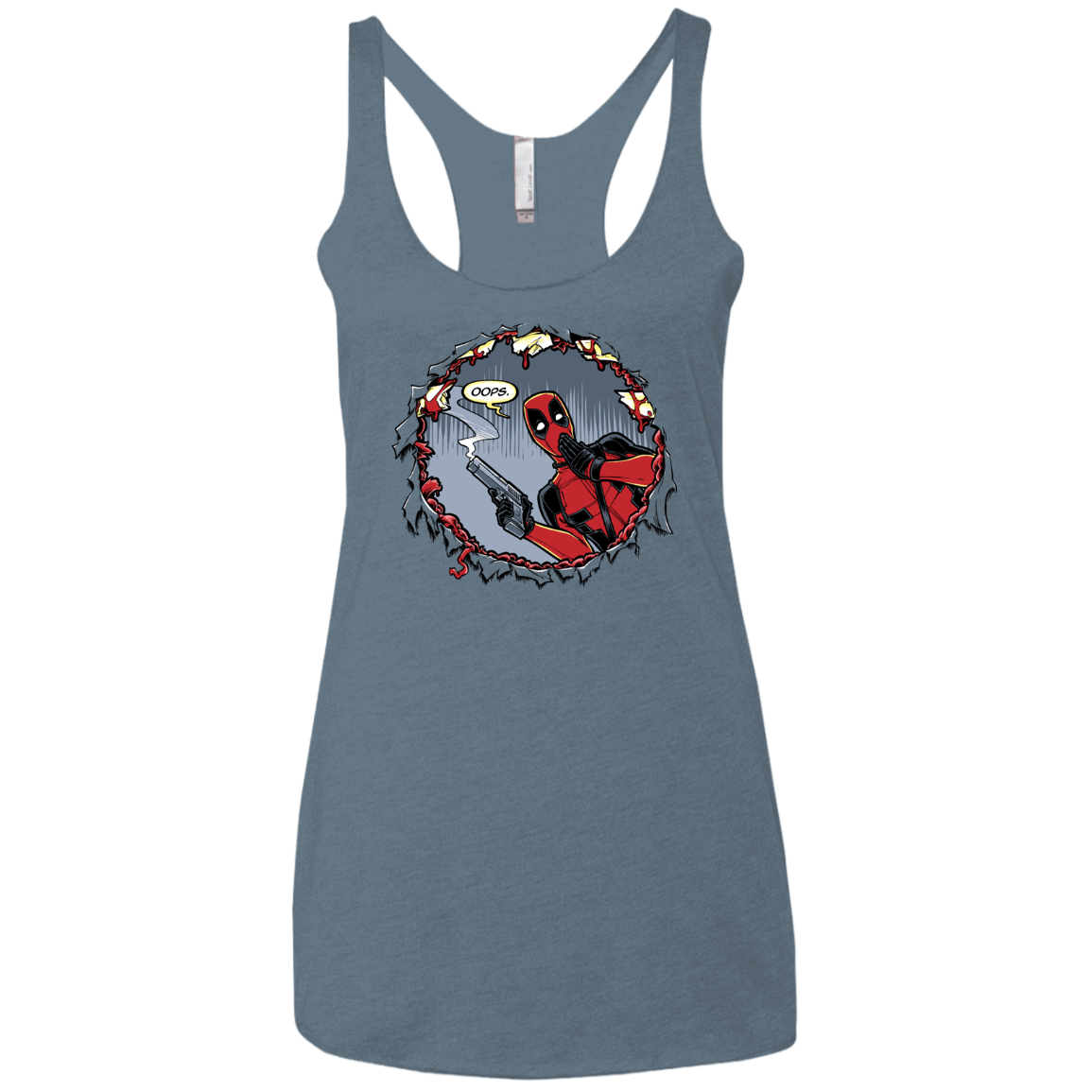 T-Shirts Indigo / X-Small Deadpool 007 Women's Triblend Racerback Tank