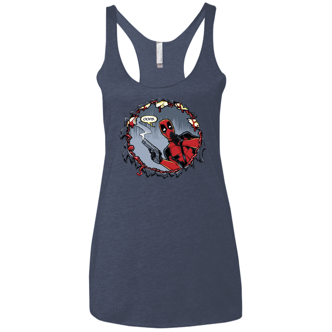 T-Shirts Vintage Navy / X-Small Deadpool 007 Women's Triblend Racerback Tank