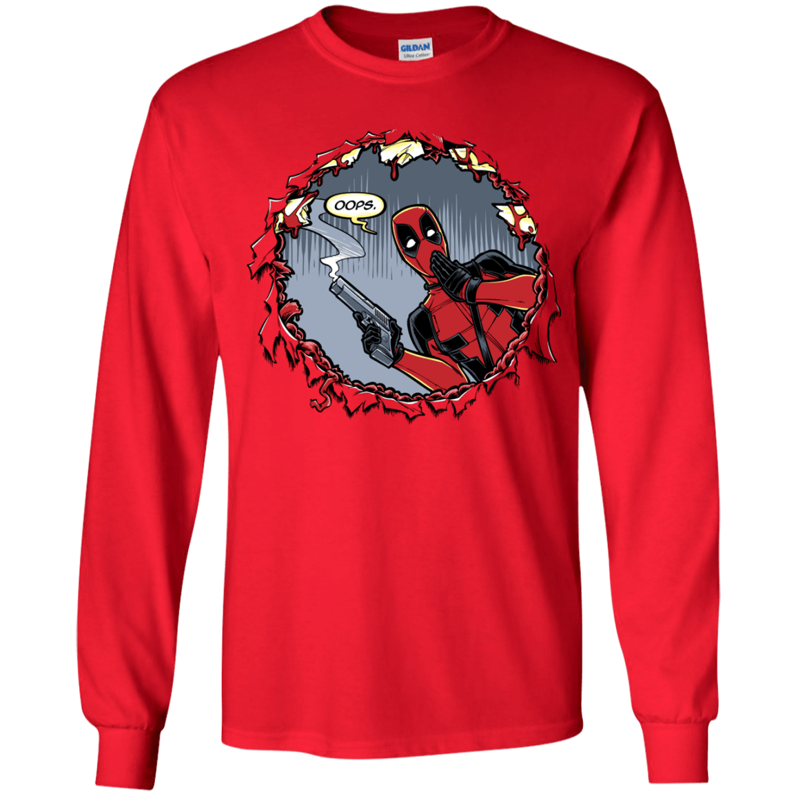 T-Shirts Red / YS Deadpool 007 Youth Long Sleeve T-Shirt