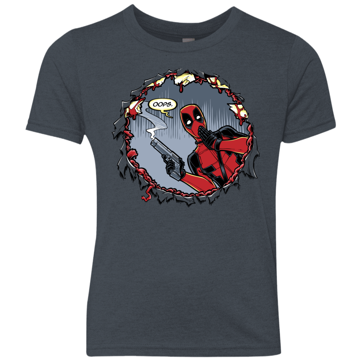 T-Shirts Vintage Navy / YXS Deadpool 007 Youth Triblend T-Shirt
