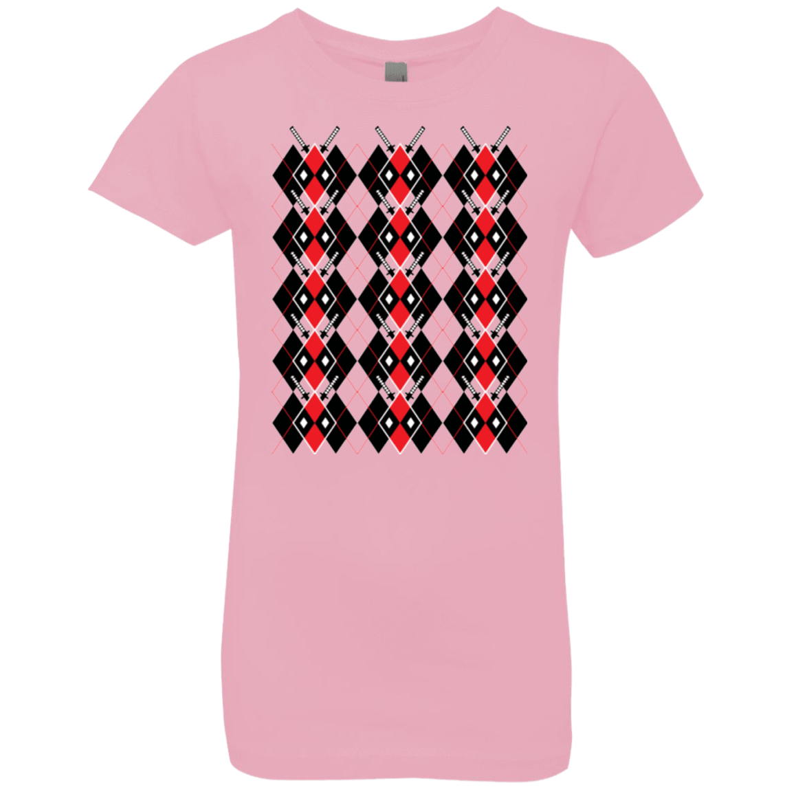 T-Shirts Light Pink / YXS Deadpool Argyle Girls Premium T-Shirt