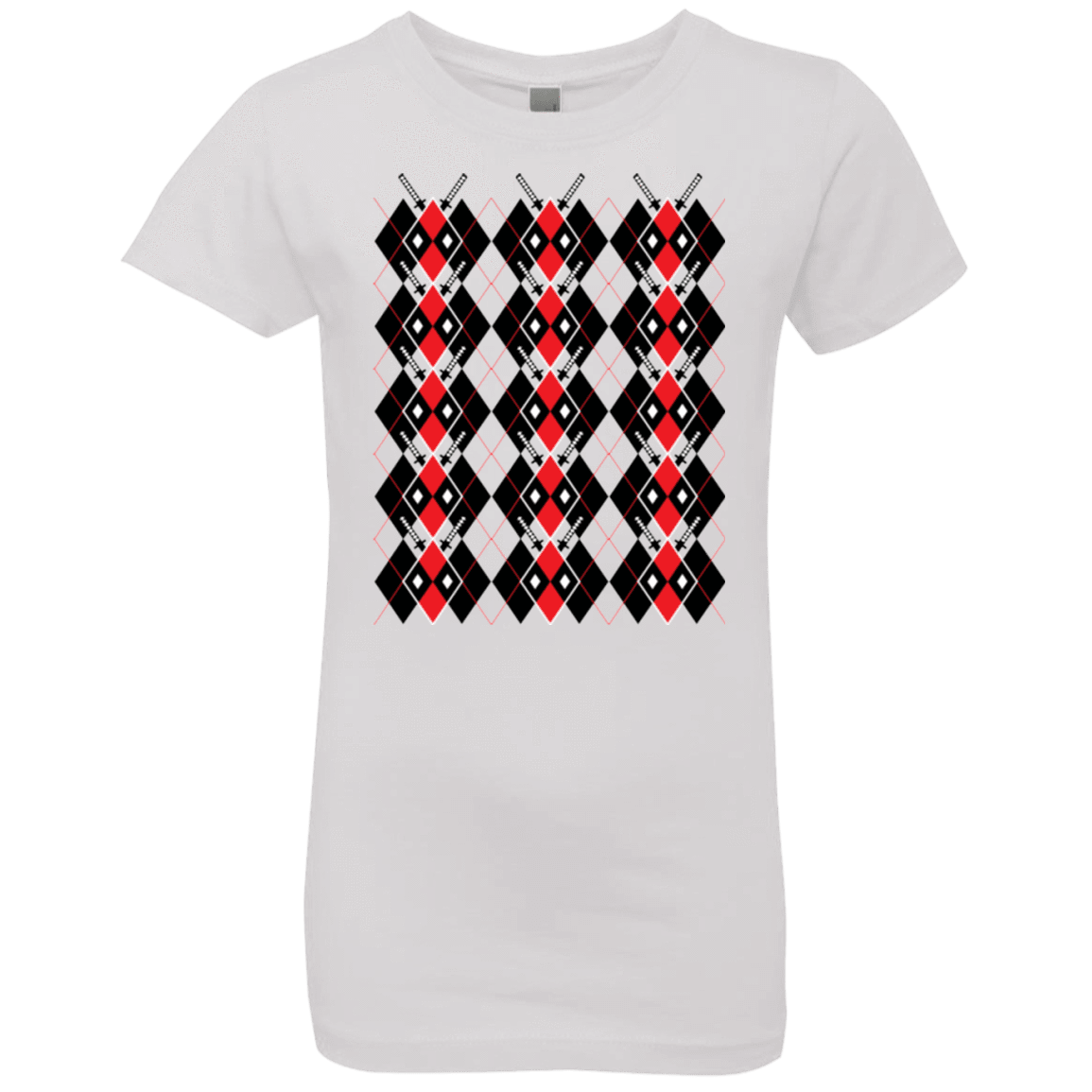 T-Shirts White / YXS Deadpool Argyle Girls Premium T-Shirt