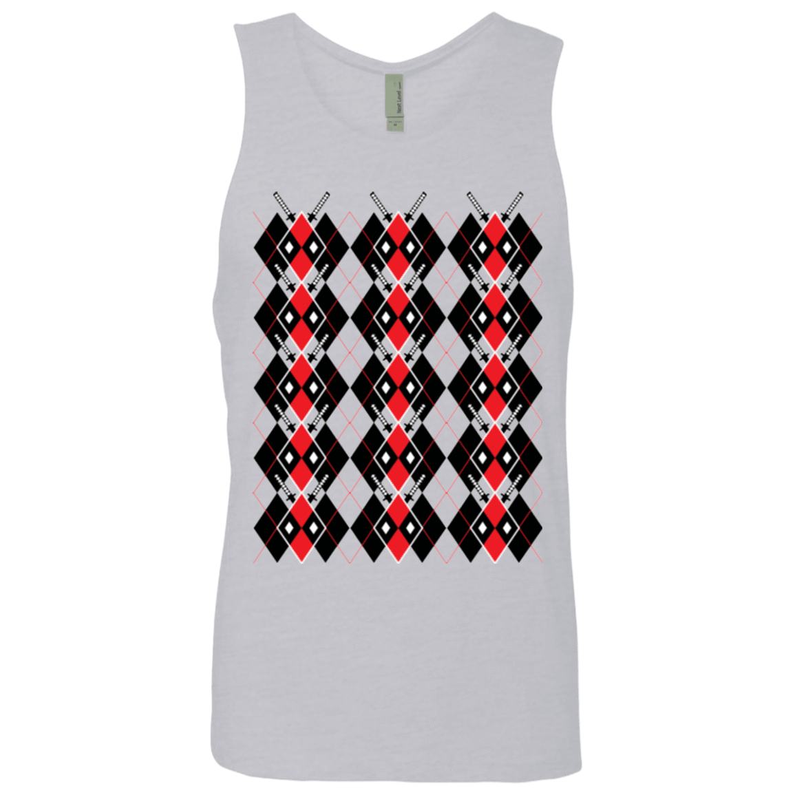 T-Shirts Heather Grey / Small Deadpool Argyle Men's Premium Tank Top