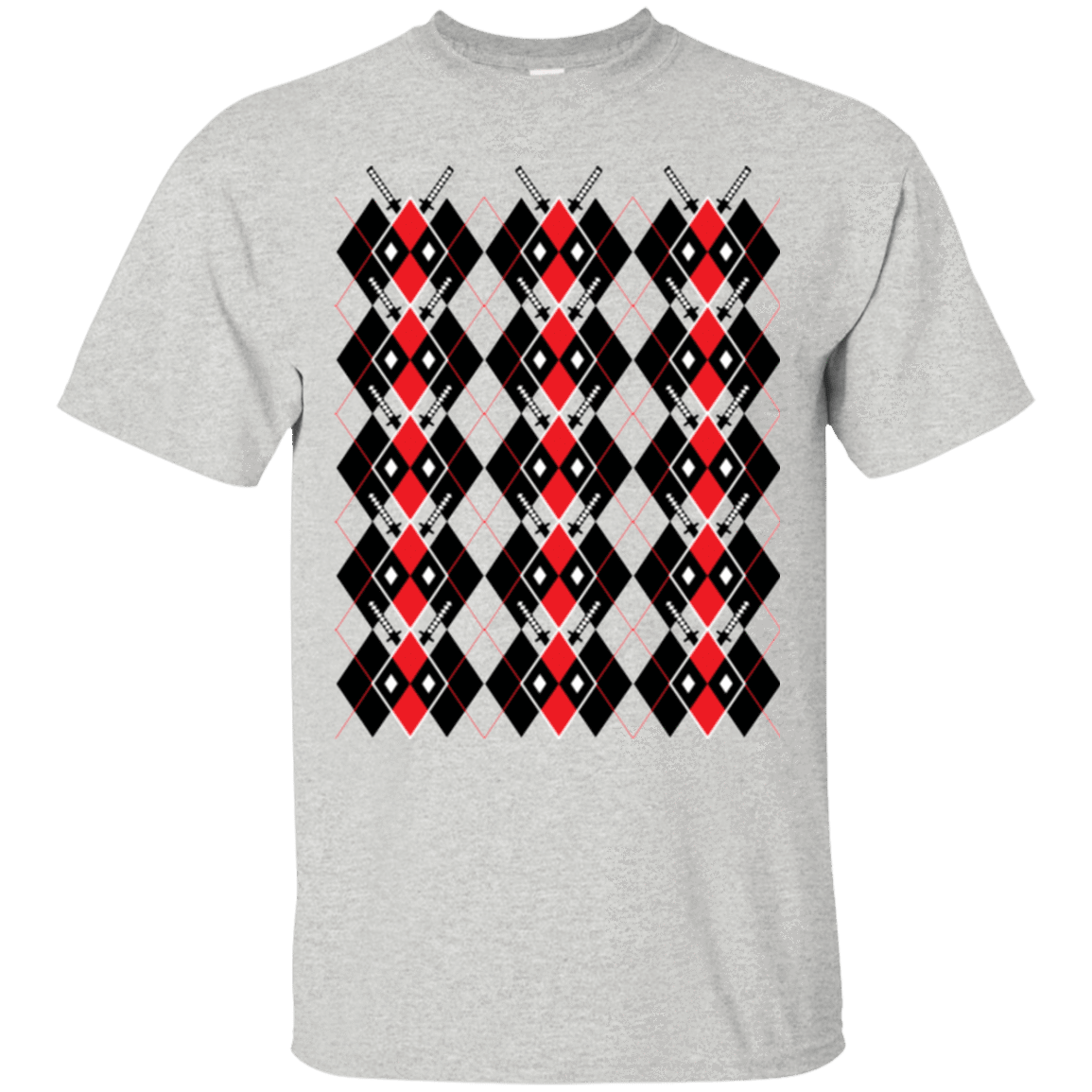T-Shirts Ash / Small Deadpool Argyle T-Shirt