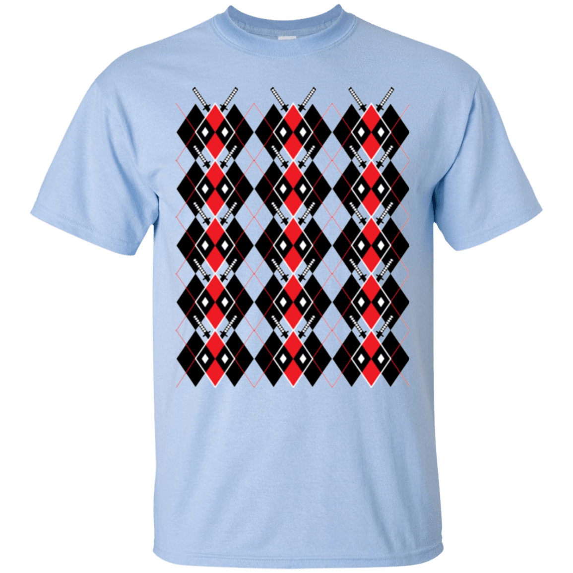 T-Shirts Light Blue / Small Deadpool Argyle T-Shirt