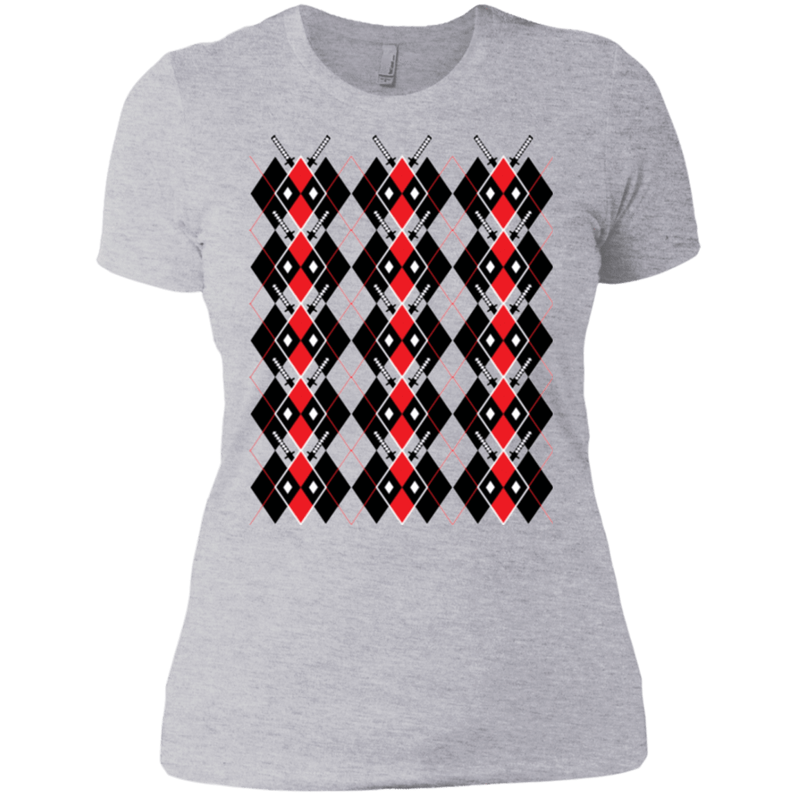 T-Shirts Heather Grey / X-Small Deadpool Argyle Women's Premium T-Shirt