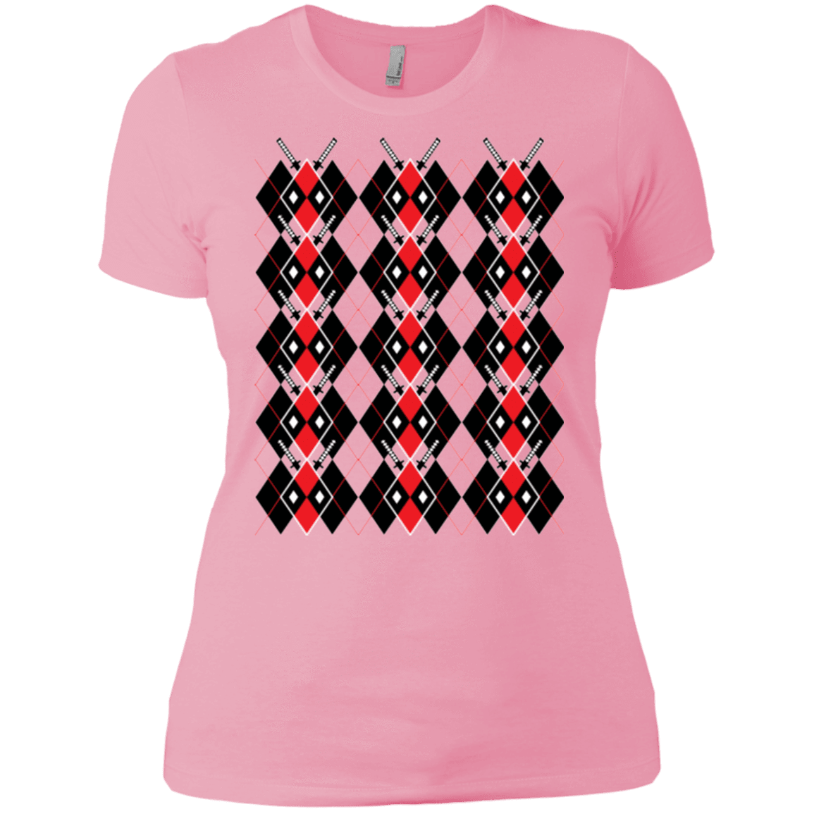 T-Shirts Light Pink / X-Small Deadpool Argyle Women's Premium T-Shirt