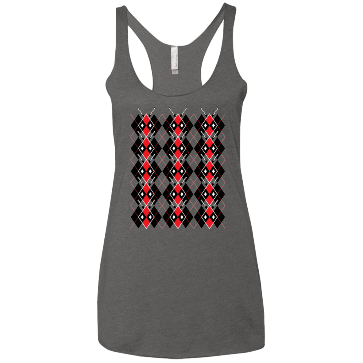 T-Shirts Premium Heather / X-Small Deadpool Argyle Women's Triblend Racerback Tank