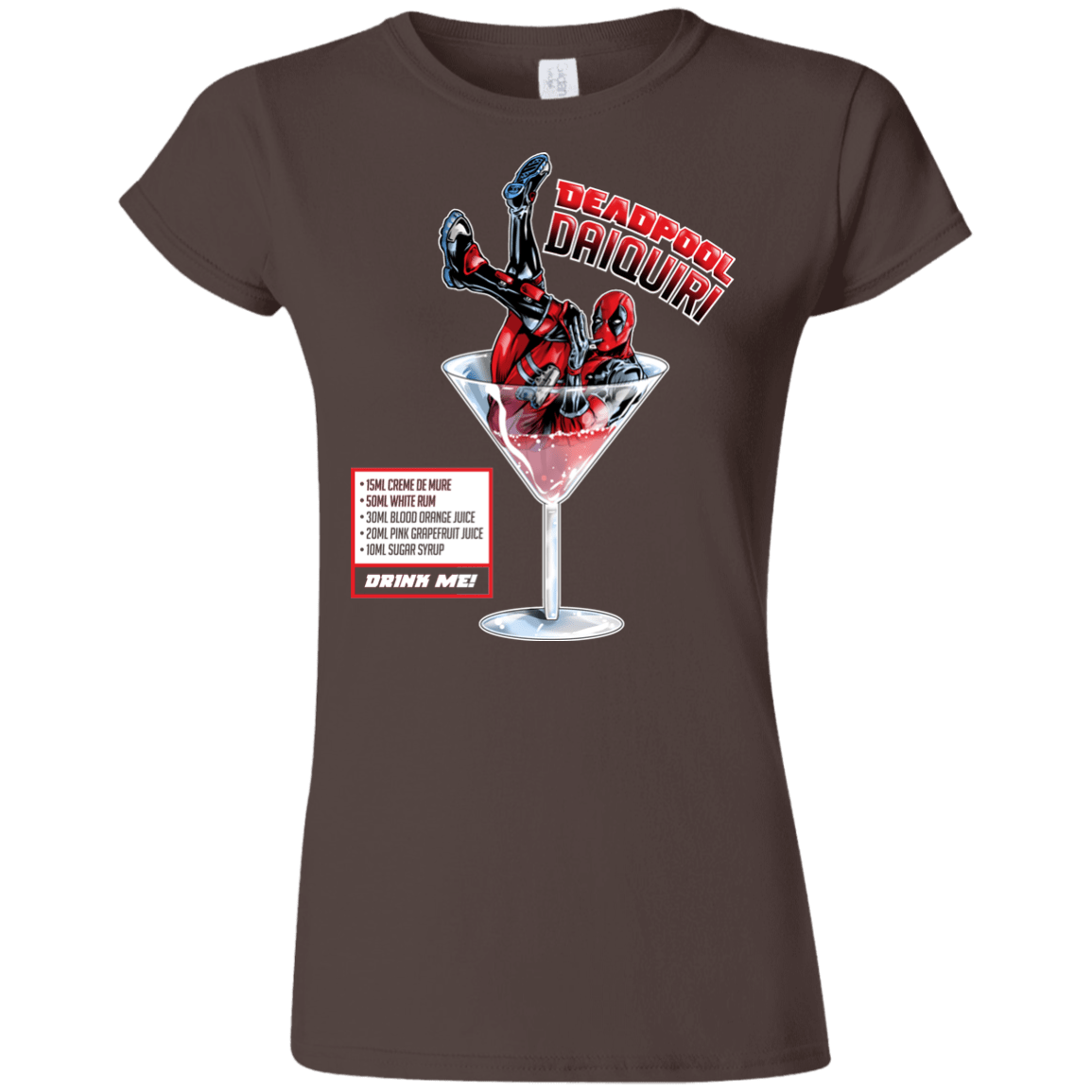 T-Shirts Dark Chocolate / S Deadpool Daiquiri Junior Slimmer-Fit T-Shirt