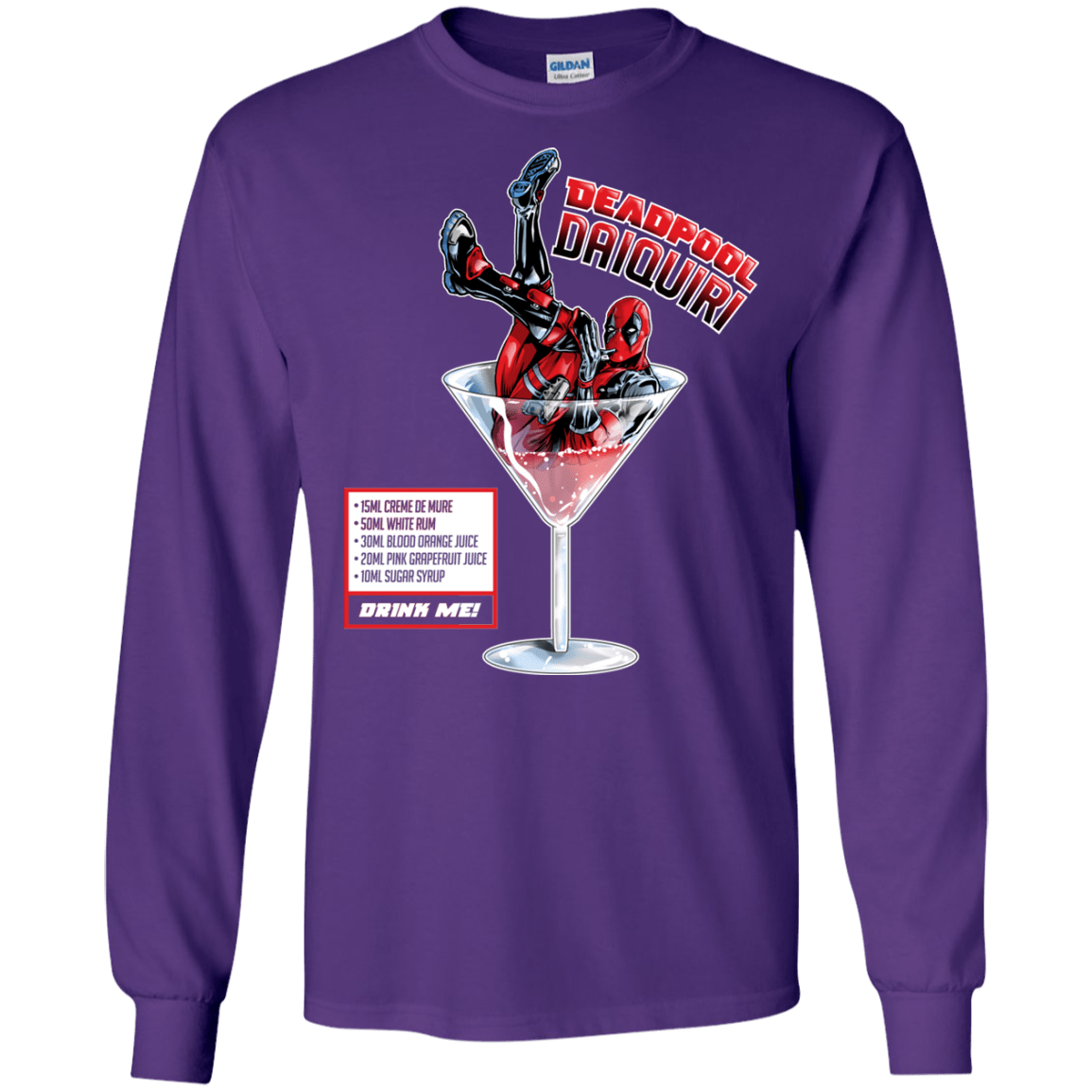 T-Shirts Purple / S Deadpool Daiquiri Men's Long Sleeve T-Shirt