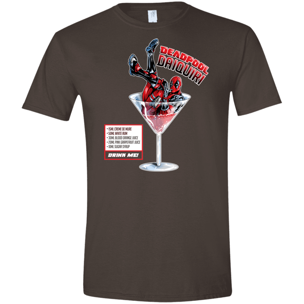 T-Shirts Dark Chocolate / S Deadpool Daiquiri Men's Semi-Fitted Softstyle