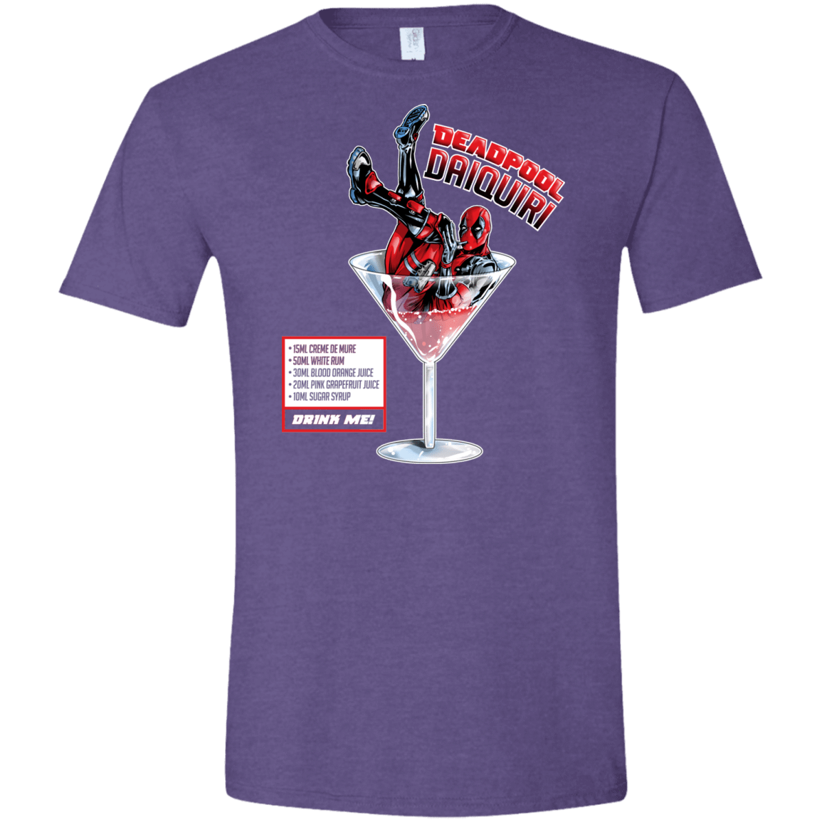 T-Shirts Heather Purple / S Deadpool Daiquiri Men's Semi-Fitted Softstyle