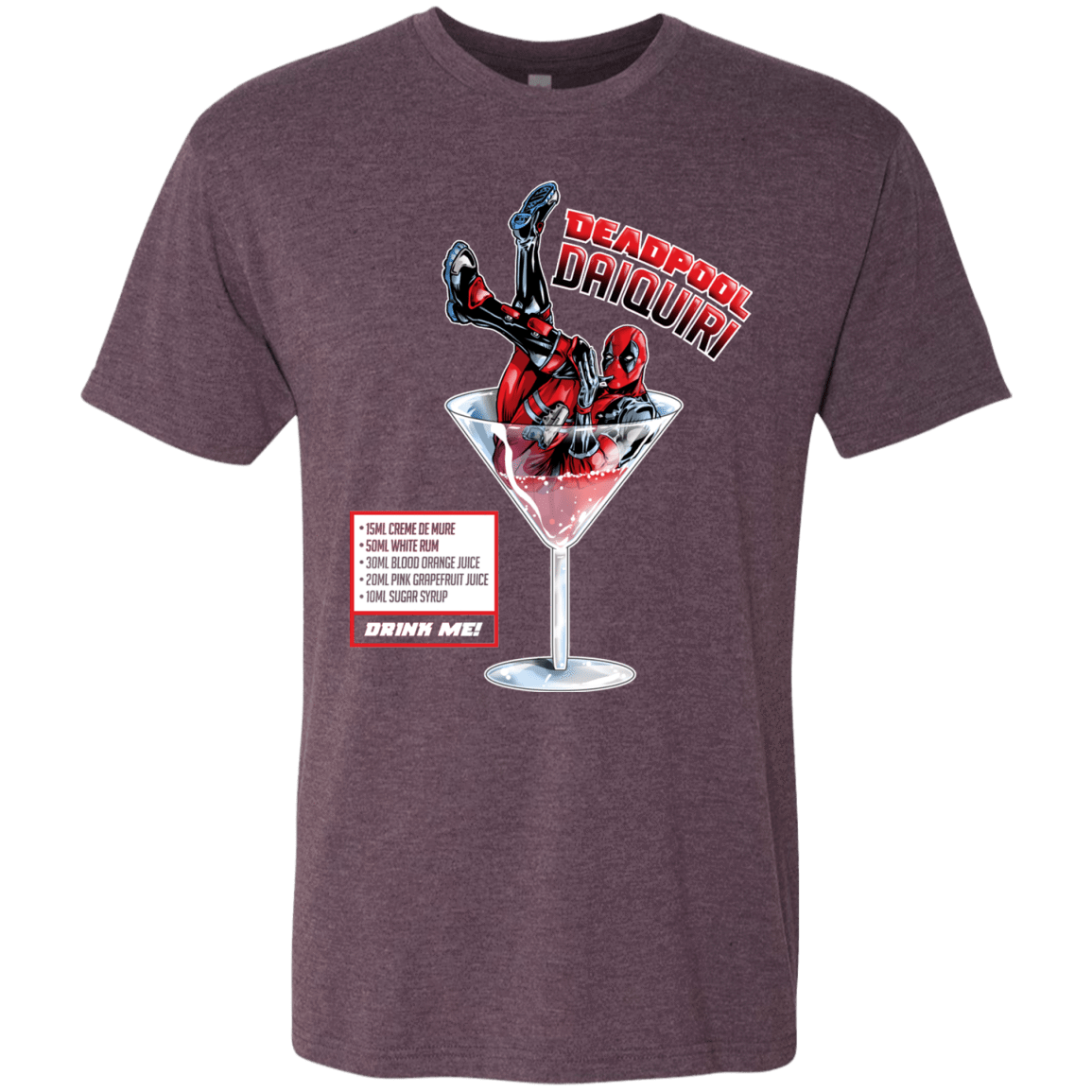 T-Shirts Vintage Purple / S Deadpool Daiquiri Men's Triblend T-Shirt